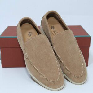 Loro Piana Summer Walk brown men's flat loafers